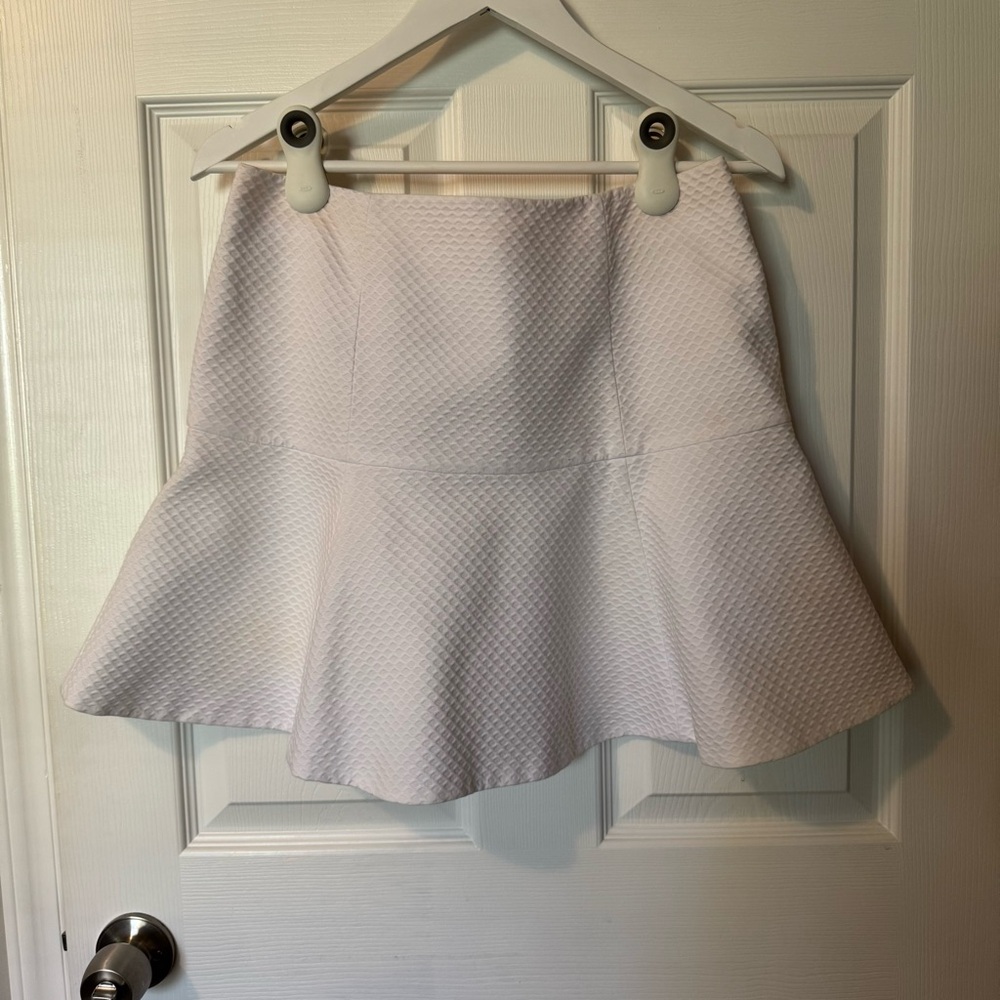 Elegant White Flared Skirt